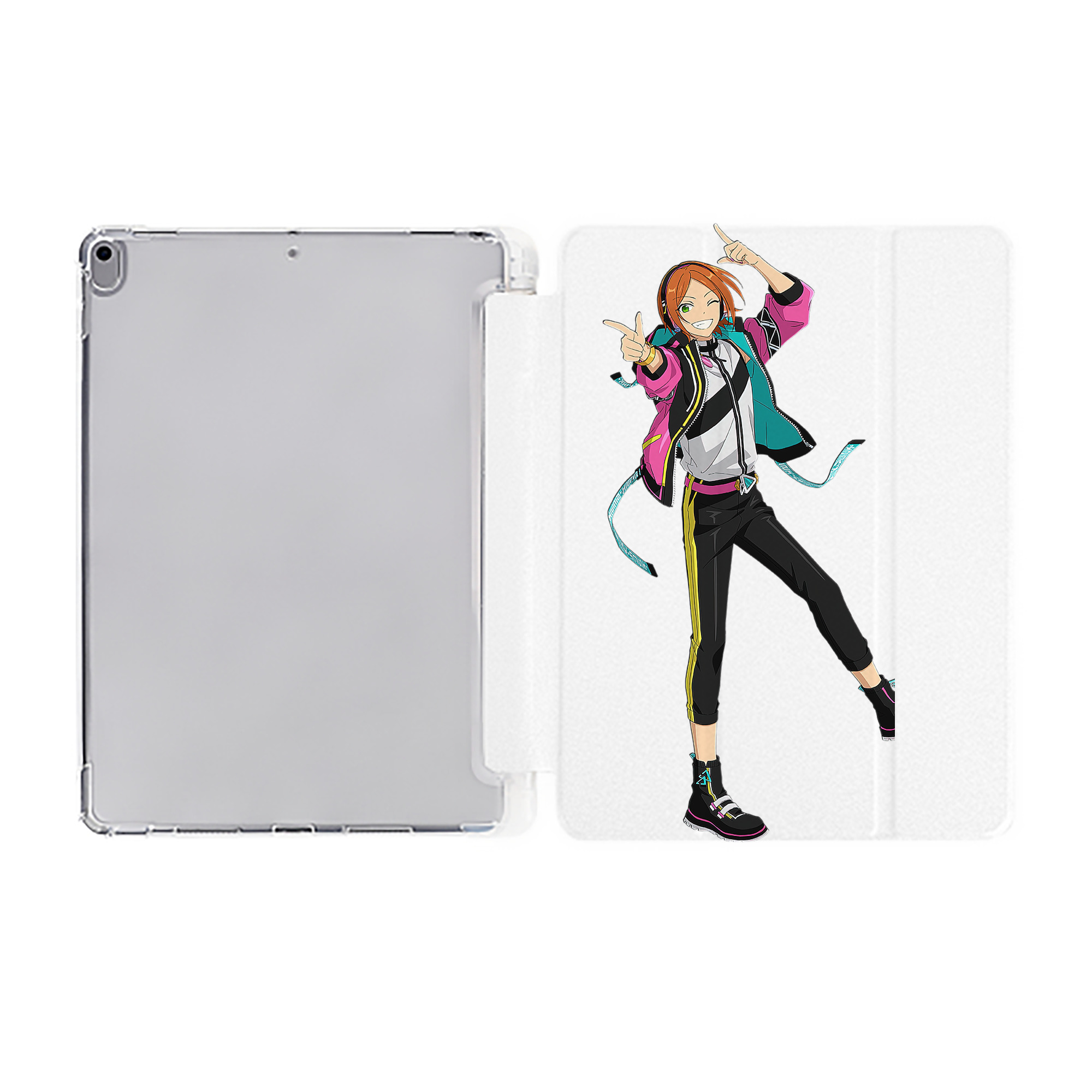 （画像用） あんさんぶるスターズ! Ensemble Stars IPad ケース ペン収納付き 三つ折りスタンド PUレザー×シリコン 対応機種9.5/10.5/10.9インチ